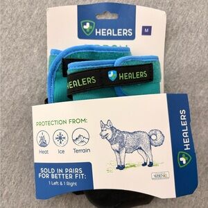 Healers Urban Walkers M Medium 50-90 lbs Dog Shoes Boots in Blue and Black 🐕 🐾